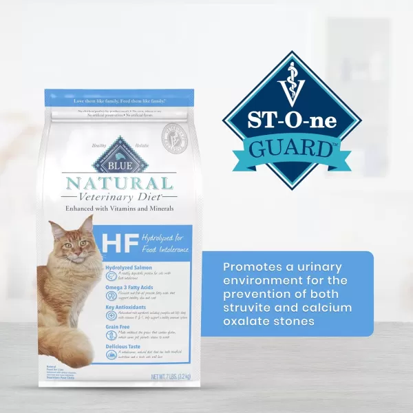 imageBlue Buffalo Natural Veterinary Diet HF Hydrolyzed for Food Intolerance Dry Cat Food Salmon 7lb bagSalmon 7 Pound Pack of 1
