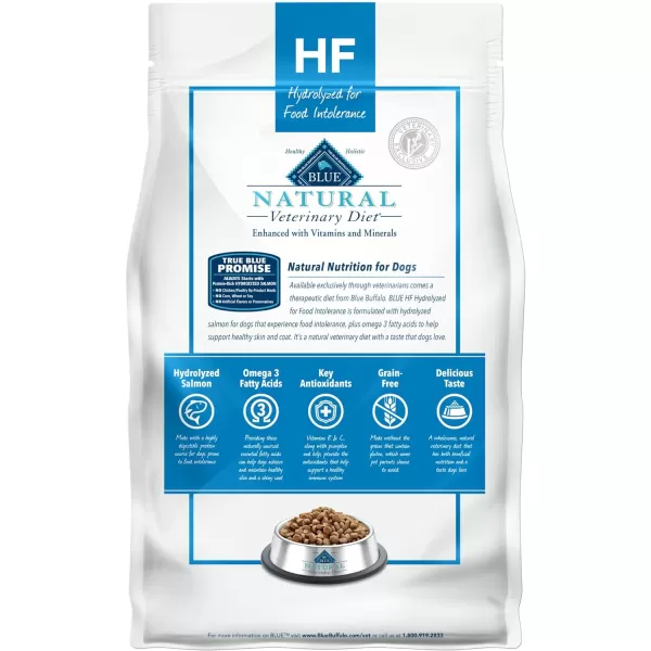 imageBlue Buffalo Natural Veterinary Diet HF Hydrolyzed for Food Intolerance Dry Dog Food Salmon 22lb bagDry Dog Food 6 Pound Pack of 1