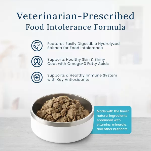 imageBlue Buffalo Natural Veterinary Diet HF Hydrolyzed for Food Intolerance Dry Dog Food Salmon 22lb bagWet Dog Food 125 Ounce Pack of 12