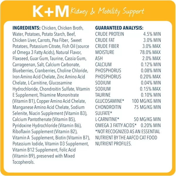 imageBlue Buffalo Natural Veterinary Diet KM Kidney  Mobility Support Dry Cat Food Chicken 7lb bagWet Cat Food 55 Ounce Pack of 24