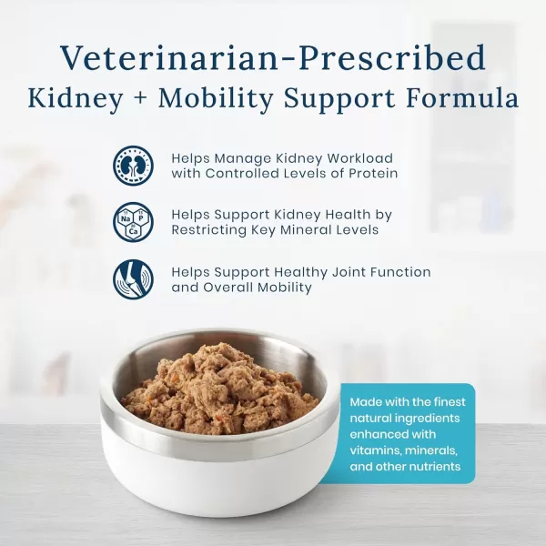 imageBlue Buffalo Natural Veterinary Diet KM Kidney  Mobility Support Dry Cat Food Chicken 7lb bagWet Cat Food 55 Ounce Pack of 24