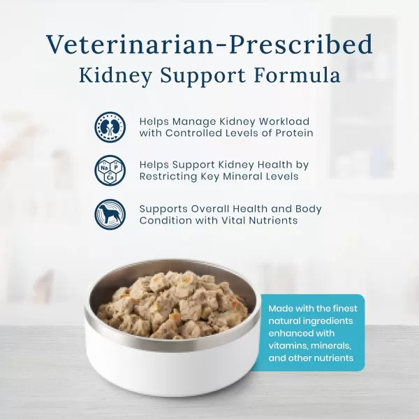 imageBlue Buffalo Natural Veterinary Diet KS Kidney Support Wet Dog Food Chicken 125oz cans Pack of 12Wet Dog Food 125 Ounce Pack of 12