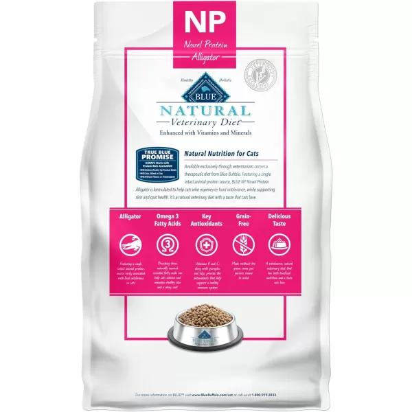 imageBlue Buffalo Natural Veterinary Diet NP Novel Protein Dry Cat Food Alligator 7lb bagDry Cat Food 7 Pound Pack of 1