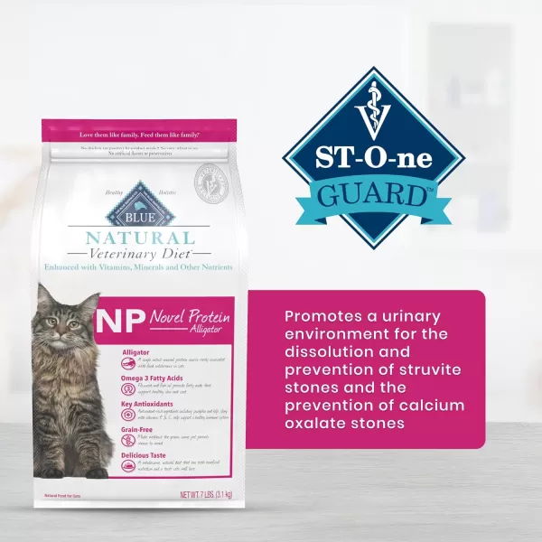 imageBlue Buffalo Natural Veterinary Diet NP Novel Protein Dry Cat Food Alligator 7lb bagDry Cat Food 7 Pound Pack of 1