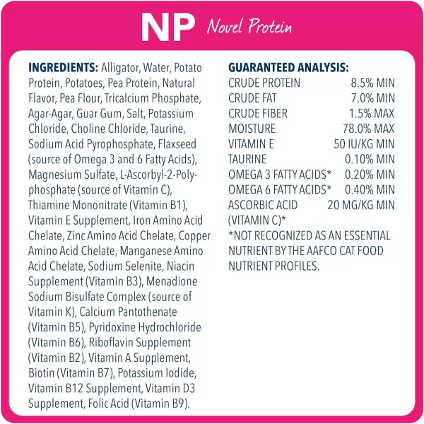 imageBlue Buffalo Natural Veterinary Diet NP Novel Protein Dry Cat Food Alligator 7lb bagWet Cat Food 1 Count Pack of 24