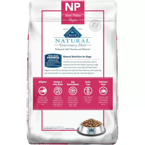 imageBlue Buffalo Natural Veterinary Diet NP Novel Protein Dry Dog Food Alligator 6lb bagDry Dog Food 22 Pound Pack of 1