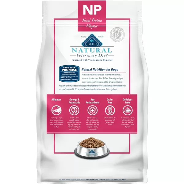 imageBlue Buffalo Natural Veterinary Diet NP Novel Protein Dry Dog Food Alligator 6lb bagDry Dog Food 6 Pound Pack of 1