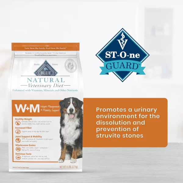 imageBlue Buffalo Natural Veterinary Diet WM Weight Management  Mobility Support Dry Dog Food Salmon 22lb bagDry Dog Food 6lbs