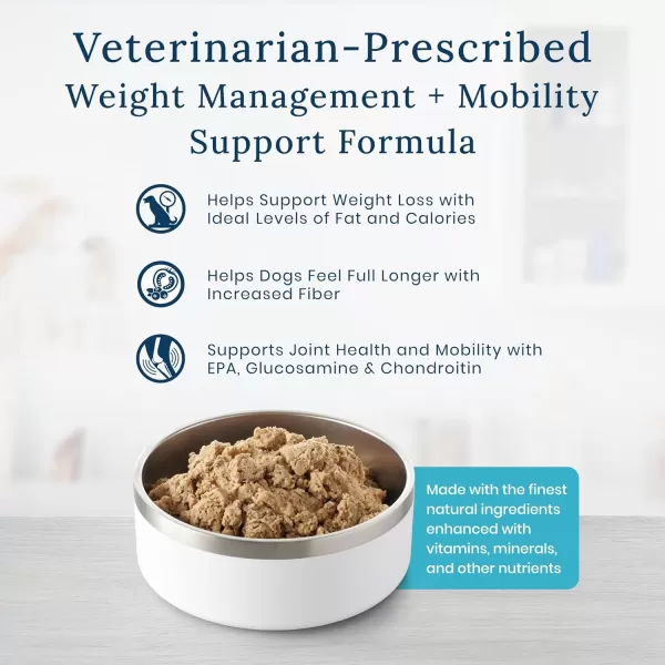 imageBlue Buffalo Natural Veterinary Diet WM Weight Management  Mobility Support Wet Dog Food Whitefish 125oz cans Pack of 12Wet Dog Food 125 oz