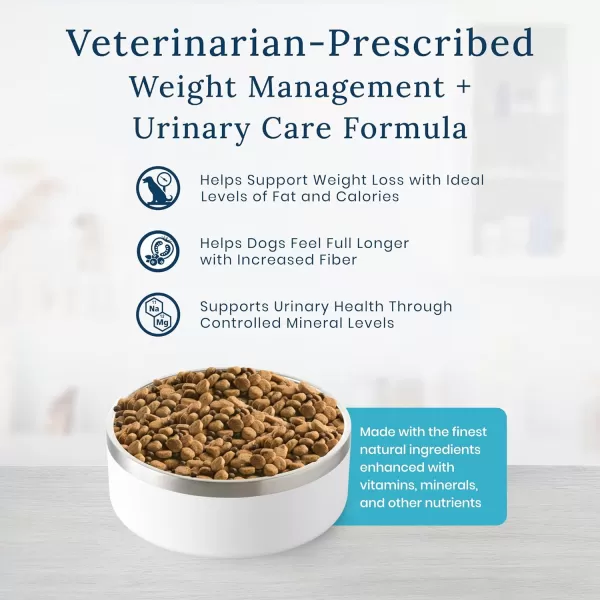 imageBlue Buffalo Natural Veterinary Diet WU Weight Management  Urinary Care Dry Dog Food Chicken 22lb bagDry Dog Food 6 Pound Pack of 1