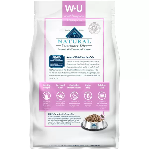 imageBlue Buffalo Natural Veterinary Diet WU Weight Management  Urinary Care Wet Cat Food Chicken 55oz cans Pack of 24Dry Cat Food 65 Pound Pack of 1