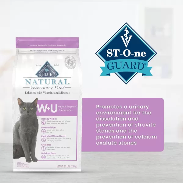 imageBlue Buffalo Natural Veterinary Diet WU Weight Management  Urinary Care Wet Cat Food Chicken 55oz cans Pack of 24Dry Cat Food 65 Pound Pack of 1