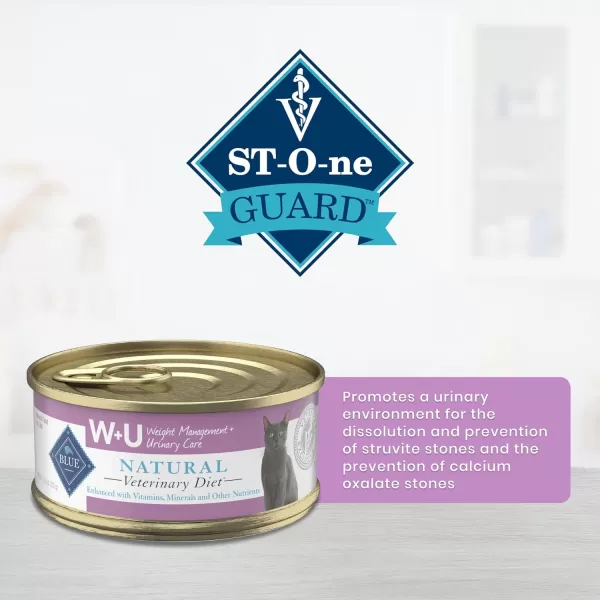 imageBlue Buffalo Natural Veterinary Diet WU Weight Management  Urinary Care Wet Cat Food Chicken 55oz cans Pack of 24Wet Cat Food 55 Ounce Pack of 24