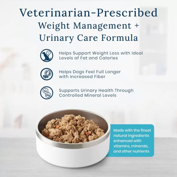 imageBlue Buffalo Natural Veterinary Diet WU Weight Management  Urinary Care Wet Dog Food Chicken 125oz cans Pack of 12Wet Dog Food 125 Ounce Pack of 12