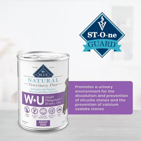 imageBlue Buffalo Natural Veterinary Diet WU Weight Management  Urinary Care Wet Dog Food Chicken 125oz cans Pack of 12Wet Dog Food 125 Ounce Pack of 12
