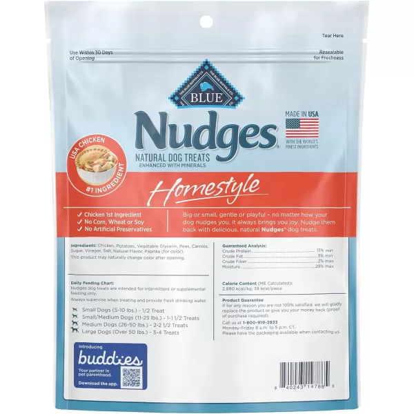 imageBlue Buffalo Nudges Grillers Natural Dog Treats Steak 36oz BagChicken 10 oz