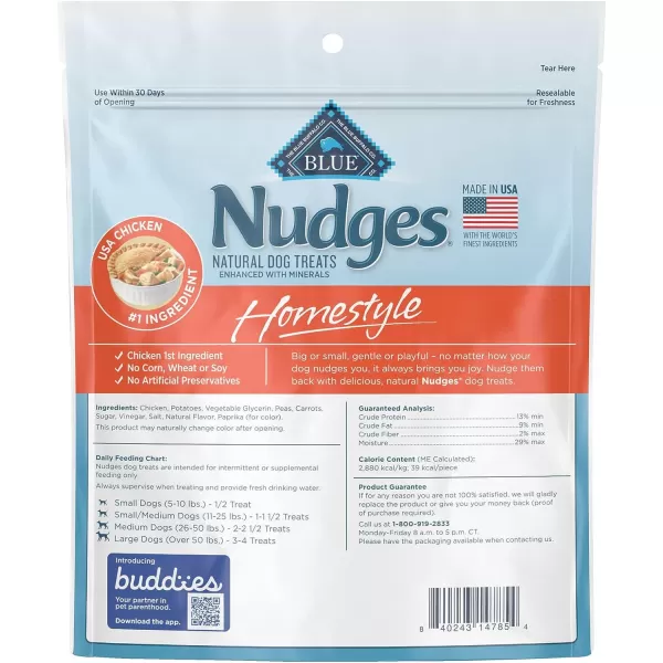 imageBlue Buffalo Nudges Grillers Natural Dog Treats Steak 36oz BagChicken 16 oz