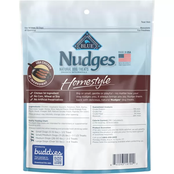imageBlue Buffalo Nudges Grillers Natural Dog Treats Steak 36oz BagChicken and Pork 18 oz