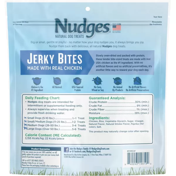 imageBlue Buffalo Nudges Jerky Bites Natural Dog Treats Chicken 5oz Bags16 Ounce Pack of 1