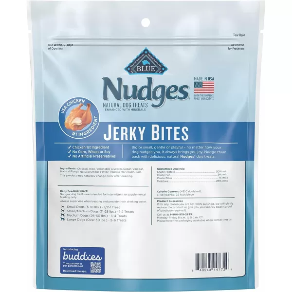 imageBlue Buffalo Nudges Jerky Bites Natural Dog Treats Chicken 5oz Bags5 Ounce Pack of 1