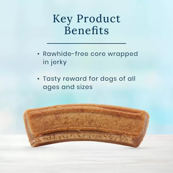 imageBlue Buffalo Nudges Jerky Chews Natural Dog Treats Small Breed Beef 10oz Bag 10 CountChicken 1 Count Pack of 1