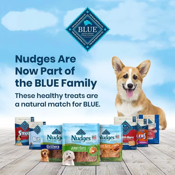 imageBlue Buffalo Nudges Jerky Chews Natural Dog Treats Small Breed Beef 10oz Bag 10 CountChicken 1 Pound Pack of 1
