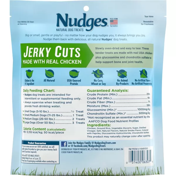 imageBlue Buffalo Nudges Jerky Chews Natural Dog Treats Small Breed Beef 10oz Bag 10 CountChicken 10 Ounce Pack of 1