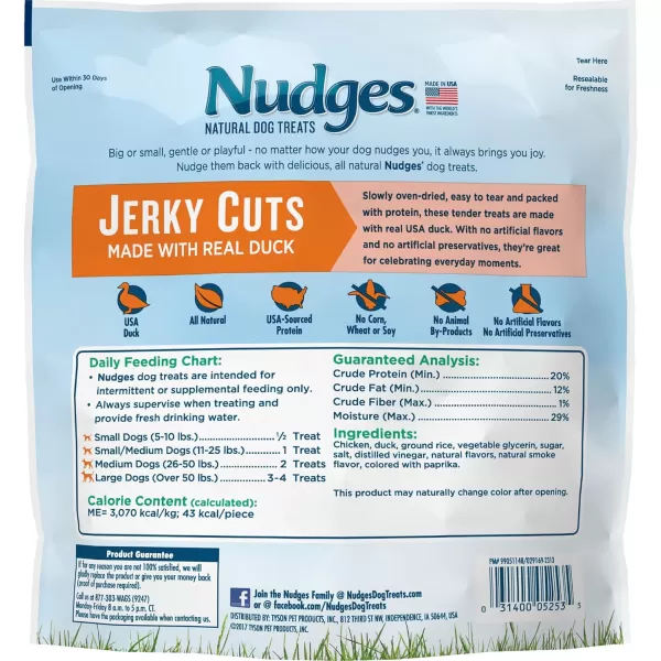 imageBlue Buffalo Nudges Jerky Chews Natural Dog Treats Small Breed Beef 10oz Bag 10 CountChicken amp Duck 1 Pound Pack of 1