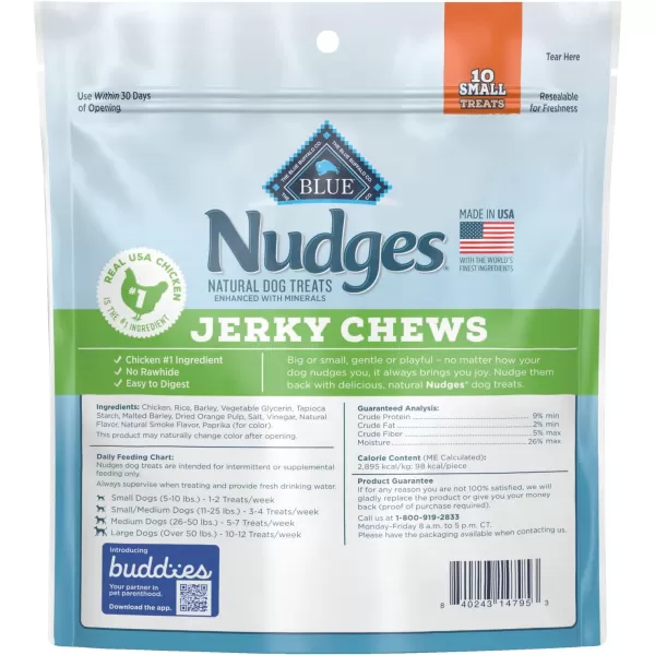 imageBlue Buffalo Nudges Jerky Chews Natural Dog TreatsBlue Buffalo Nudges Jerky Chews Natural Dog Treats