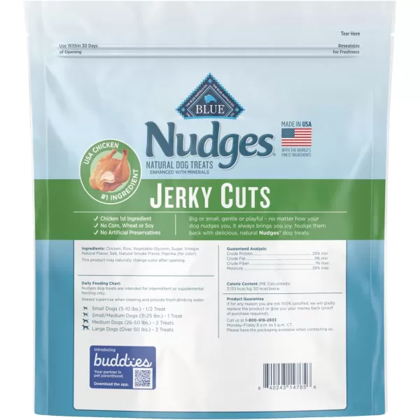 imageBlue Buffalo Nudges Jerky Cuts Natural Dog TreatsChicken 225 Pound Pack of 1