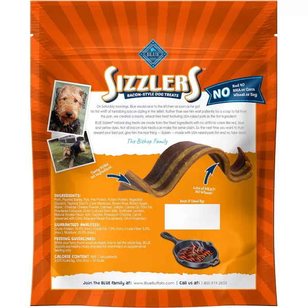 imageBlue Buffalo Sizzlers Natural BaconStyle SoftMoist Dog Treats Original Pork 6oz BagCheddar Pork 15 Ounce Pack of 1