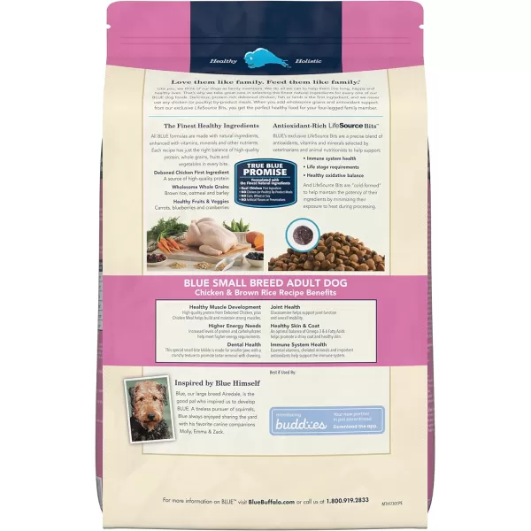 imageBlue Buffalo Small Breed Dog Food Life Protection Formula Natural Chicken amp Brown Rice Flavor Adult Dry Dog Food 15 lb BagChicken amp Brown Rice 15 Pound Pack of 1