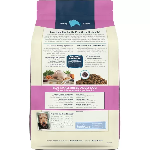 imageBlue Buffalo Small Breed Dog Food Life Protection Formula Natural Chicken amp Brown Rice Flavor Adult Dry Dog Food 15 lb BagChicken amp Brown Rice 5 Pound Pack of 1