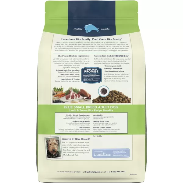 imageBlue Buffalo Small Breed Dog Food Life Protection Formula Natural Chicken amp Brown Rice Flavor Adult Dry Dog Food 15 lb BagLamb amp Brown Rice 5 Pound Pack of 1