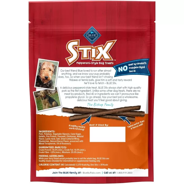 imageBlue Buffalo Stix Natural SoftMoist Dog Treats Lamb Recipe 5oz bag Pack of 6Bacon 5 Ounce Pack of 6