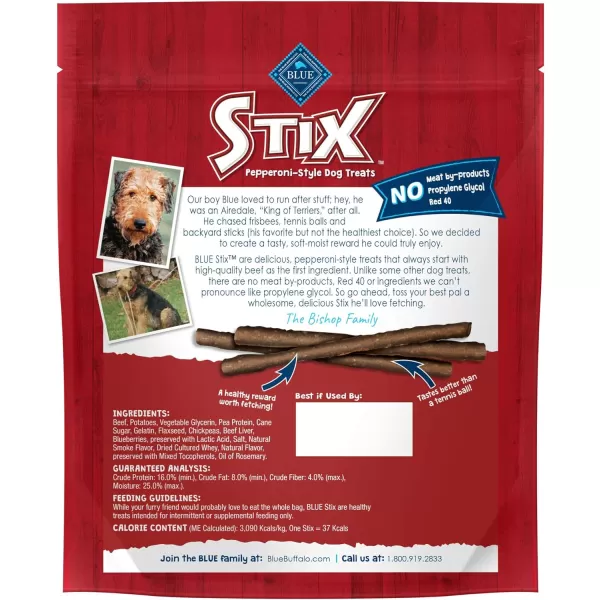 imageBlue Buffalo Stix Natural SoftMoist Dog Treats Lamb Recipe 5oz bag Pack of 6Beef 13 Ounce Pack of 1