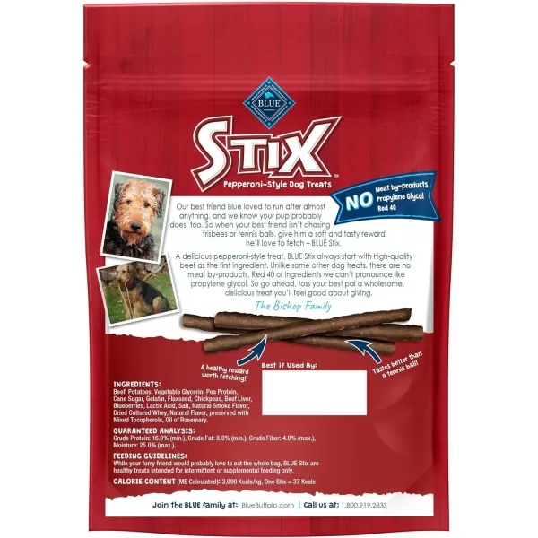 imageBlue Buffalo Stix Natural SoftMoist Dog Treats Lamb Recipe 5oz bag Pack of 6Beef 5 Ounce Pack of 6