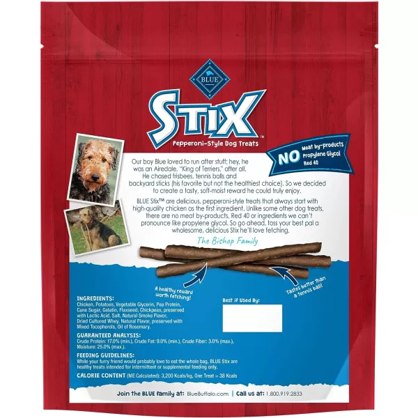 imageBlue Buffalo Stix Natural SoftMoist Dog Treats Lamb Recipe 5oz bag Pack of 6Chicken 24 Ounce Pack of 1