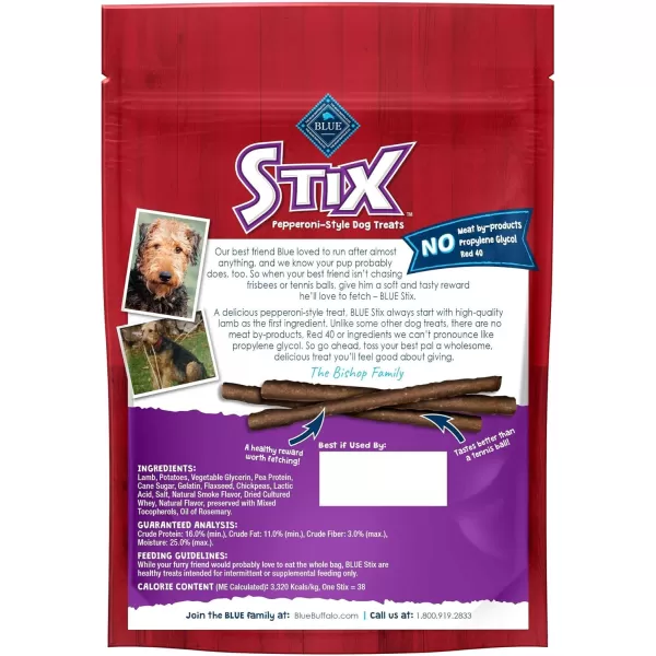 imageBlue Buffalo Stix Natural SoftMoist Dog Treats Lamb Recipe 5oz bag Pack of 6Lamb 5 Ounce Pack of 6