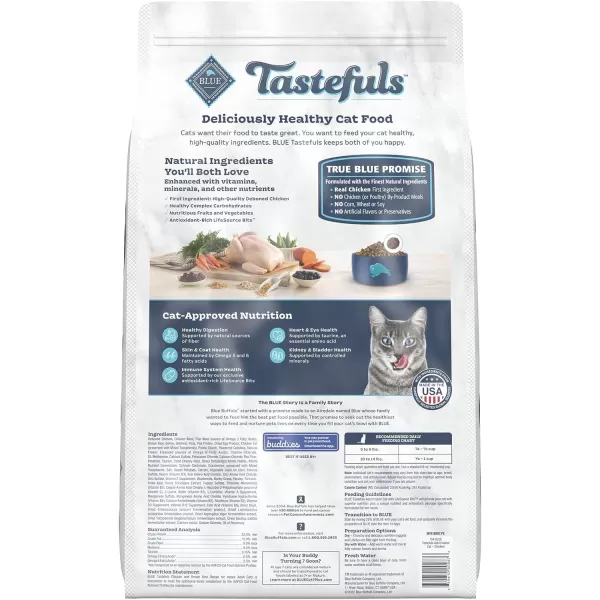 imageBlue Buffalo Tastefuls Indoor Natural Adult Dry Cat Food Chicken 7lb bagChicken 15 Pound Pack of 1