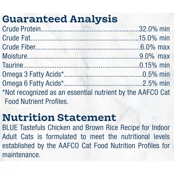 imageBlue Buffalo Tastefuls Indoor Natural Adult Dry Cat Food Chicken 7lb bagChicken amp Brown Rice 3 Pound Pack of 1
