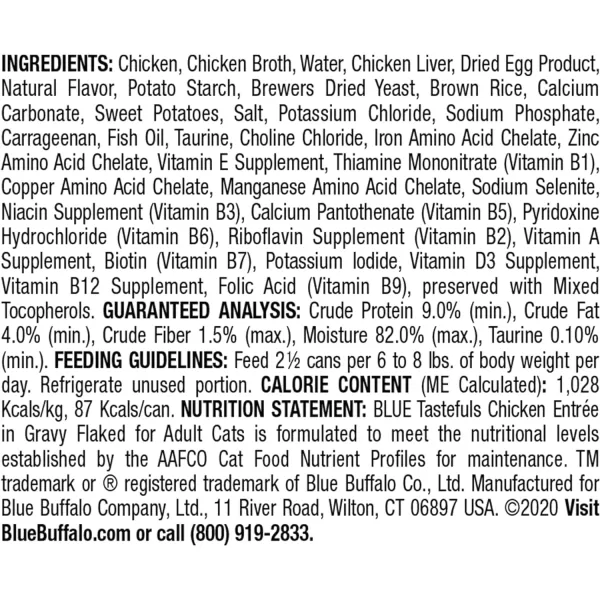 imageBlue Buffalo Tastefuls Natural Flaked Wet Cat Food Bundle Flaked Chicken and Tuna 3oz cans 48 Count 24 of Each FlavorChicken 3 Ounce Pack of 24