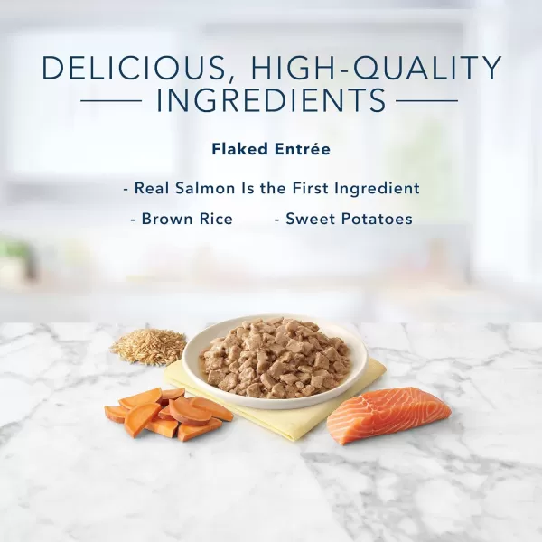 imageBlue Buffalo Tastefuls Natural Flaked Wet Cat Food Bundle Flaked Chicken and Tuna 3oz cans 48 Count 24 of Each FlavorSalmon 300 Ounce Pack of 24