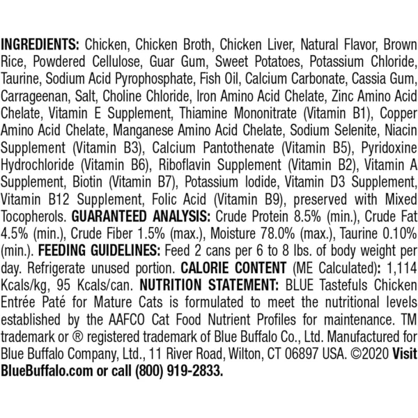 imageBlue Buffalo Tastefuls Natural Flaked Wet Cat Food Variety Pack Tuna Chicken and Fish amp Shrimp Entres in Gravy 55oz Cans 12 Count  4 of EachChicken 3 Ounce Pack of 24