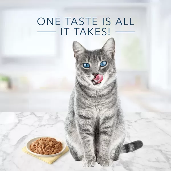 imageBlue Buffalo Tastefuls Natural Flaked Wet Cat Food Variety Pack Tuna Chicken and Fish amp Shrimp Entres in Gravy 55oz Cans 24 Count  8 of EachBUNDLE Chicken amp Tuna 55 Ounce Pack of 48