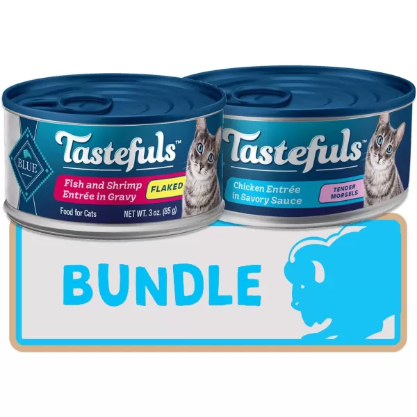 imageBlue Buffalo Tastefuls Natural Flaked and Tender Wet Cat Food Variety Bundle Fish amp Shrimp and ChickenBlue Buffalo Tastefuls Natural Flaked and Tender Wet Cat Food Variety Bundle Fish amp Shrimp and Chicken