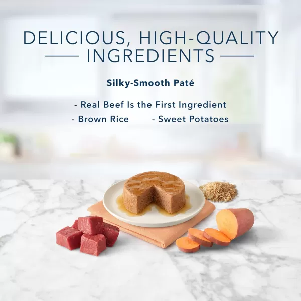 imageBlue Buffalo Tastefuls Natural Pate Wet Cat Food Variety Pack Chicken Turkey amp Chicken and Ocean Fish amp Tuna 55oz Cans 24 Count  8 of EachBeef 55 Ounce Pack of 24