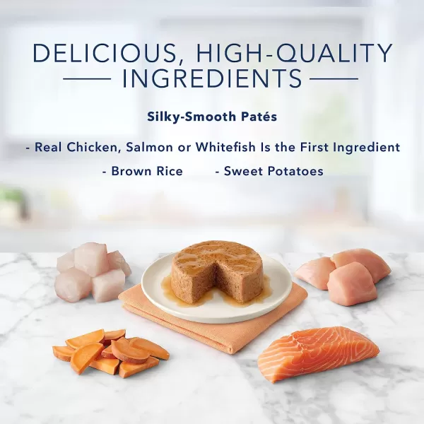 imageBlue Buffalo Tastefuls Natural Pate Wet Cat Food Variety Pack Salmon Chicken Ocean Fish amp Tuna Entres 3oz Cans 12 Count  4 of Each FlavorSalmon Chicken Ocean Fish amp Tuna 3 Ounce Pack of 12