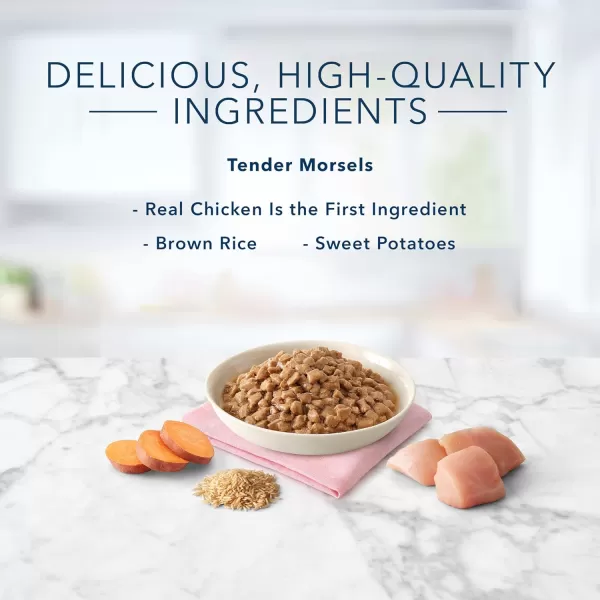 imageBlue Buffalo Tastefuls Natural Tender Morsels Wet Cat Food Chicken Entre 55oz cans Pack of 24Chicken 3 Ounce Pack of 24