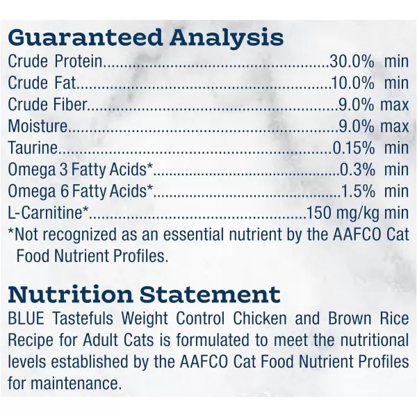 imageBlue Buffalo Tastefuls Weight Control Natural Adult Dry Cat Food Chicken 15lb bag3 Pound Pack of 1